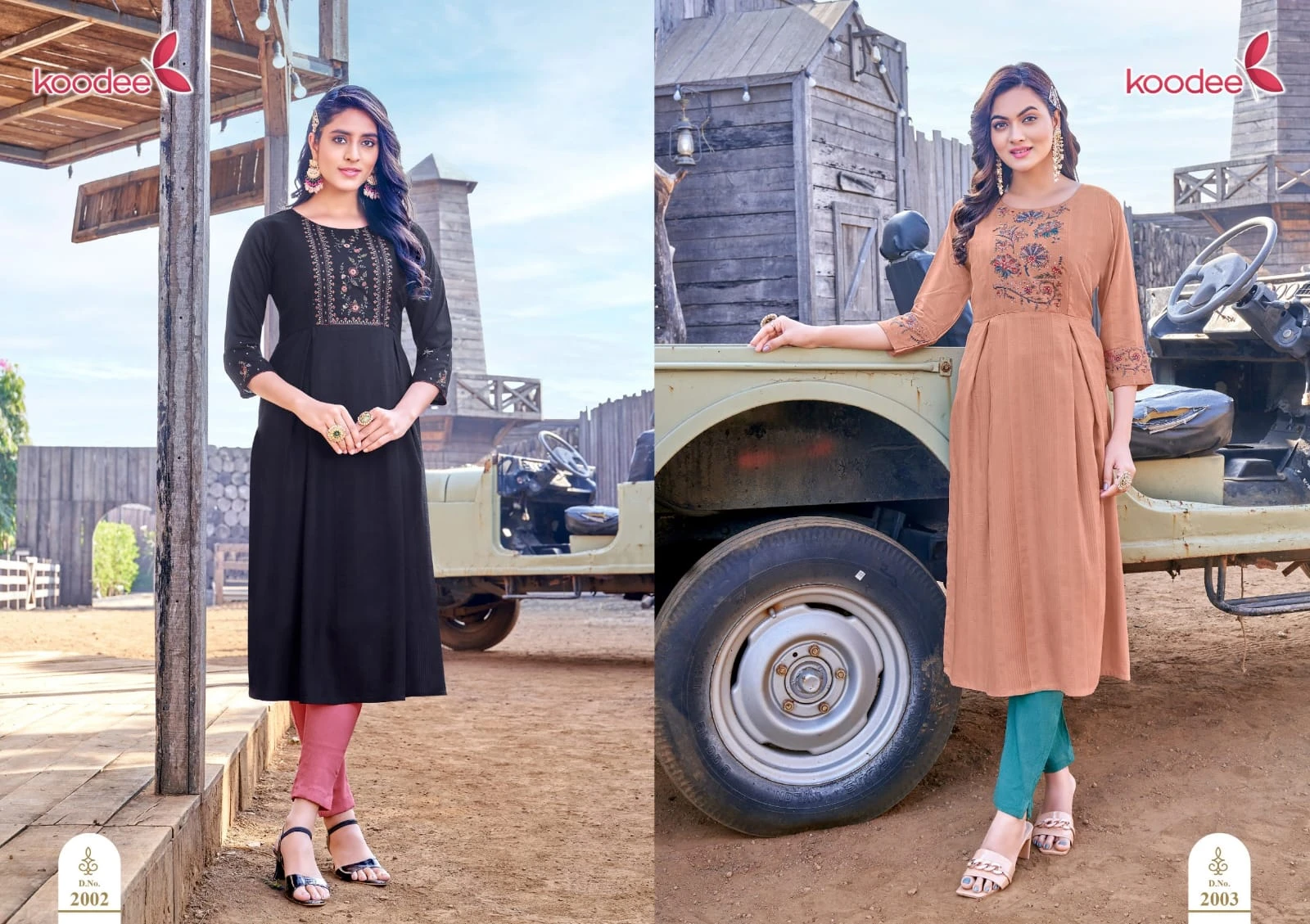 Koodee Morni Vol 2 Heavy Rayon Wholesale Fancy Kurtis Catalog — Wholesale Kurtis, MPA wholesale from Surat - Gallery Image 3